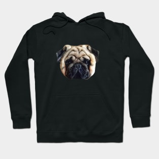 Pug Squishy Cute Dog Face Hoodie